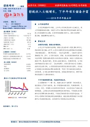 2018年半年报点评：影视收入大幅增长，下半年项目储备丰富