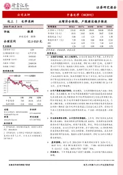 业绩符合预期，产能建设稳步推进