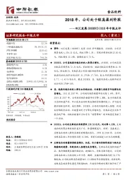 2018年中报点评：2018年，公司处于较高盈利阶段