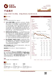 1H18业绩不及预期；新能源相关业务面临挑战