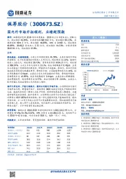 半年报点评：国内外市场开拓顺利，业绩超预期