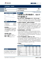 2018年半年报点评：业绩增长主因价格提升，关注下半年基建发力