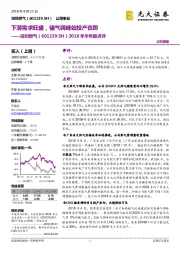 2018年半年报点评：下游需求旺盛，储气调峰站投产在即