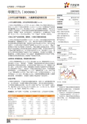 上半年业绩平稳增长，大健康领域持续布局