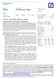 In-line 1H profit decline, await meaningful recovery evidence