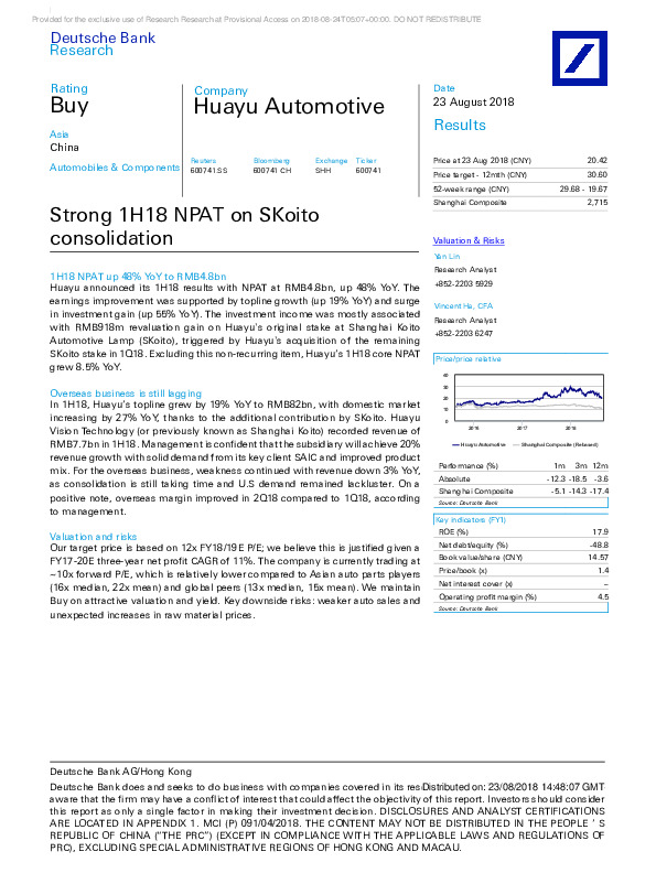 Strong 1H18 NPAT on SKoito consolidation