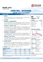 2018半年报点评：业绩稳步增长，融资渠道通畅