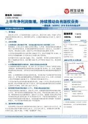2018年半年年报点评:上半年净利润微增,持续推动自有版权业务
