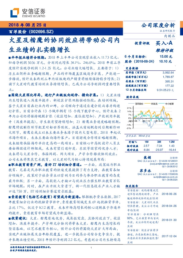 火星及楷魔的协同效应将带动公司内生业绩的扎实稳增长