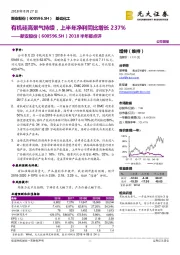 2018半年报点评：有机硅高景气持续，上半年净利同比增长237%