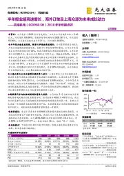 2018年半年报点评:半年报业绩高速增长,海外订单及上海众源为未来成长动力