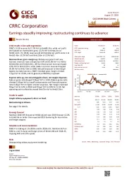 Earnings steadily improving; restructuring continues to advance