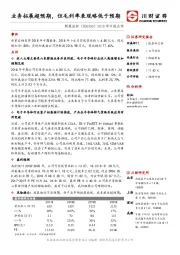 2018年中报点评：食品和半导体业务拓展超预期，但毛利率表现略低于预期