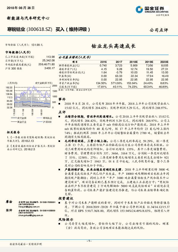 钴业龙头高速成长