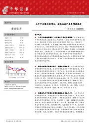 上半年业绩持续增长，锂电池材料业务增速稳定