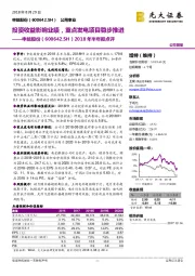 2018年半年报点评：投资收益影响业绩，重点发电项目稳步推进