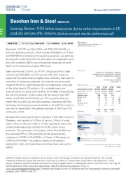 Earnings Review: 1H18 below expectation due to softer improvement in CR products and one-offs; remains positive on post results conference call