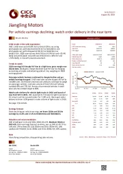 Per vehicle earnings declining; watch order delivery in the near term