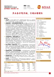 多业务并驾齐驱,引领业绩增长