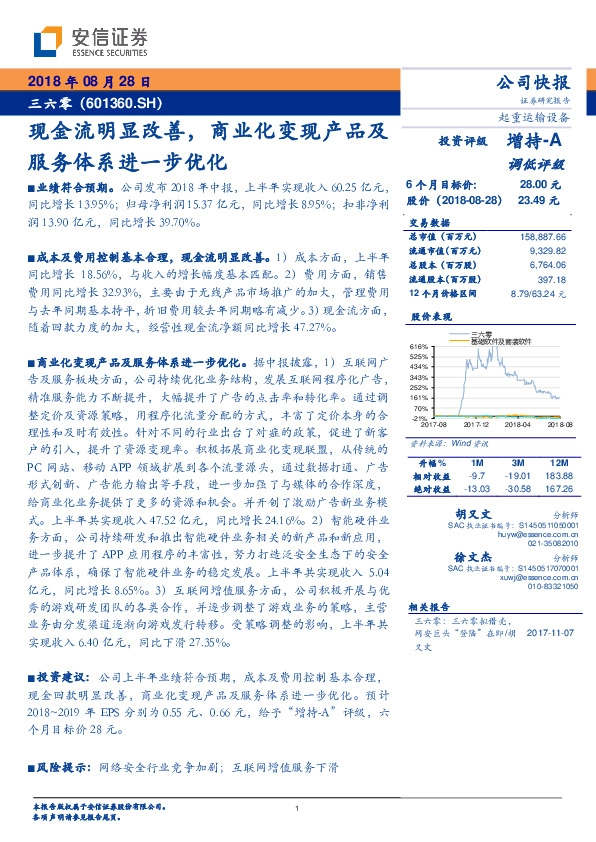 现金流明显改善，商业化变现产品及服务体系进一步优化