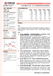 中报业绩同比大增， 关注产能置换获批后的规模增长