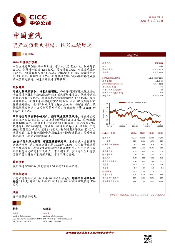 资产减值损失激增，拖累业绩增速