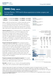 Earnings Review: 1H18 results above expectation on better property and cement prices