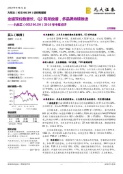 2018年中报点评：业绩双位数增长、Q2有所放缓，多品牌持续推进