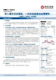 点评报告:收入增长仍旧强劲,一次性收益推动业绩增长