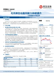 半年报点评：毛利率拉动盈利能力持续提升