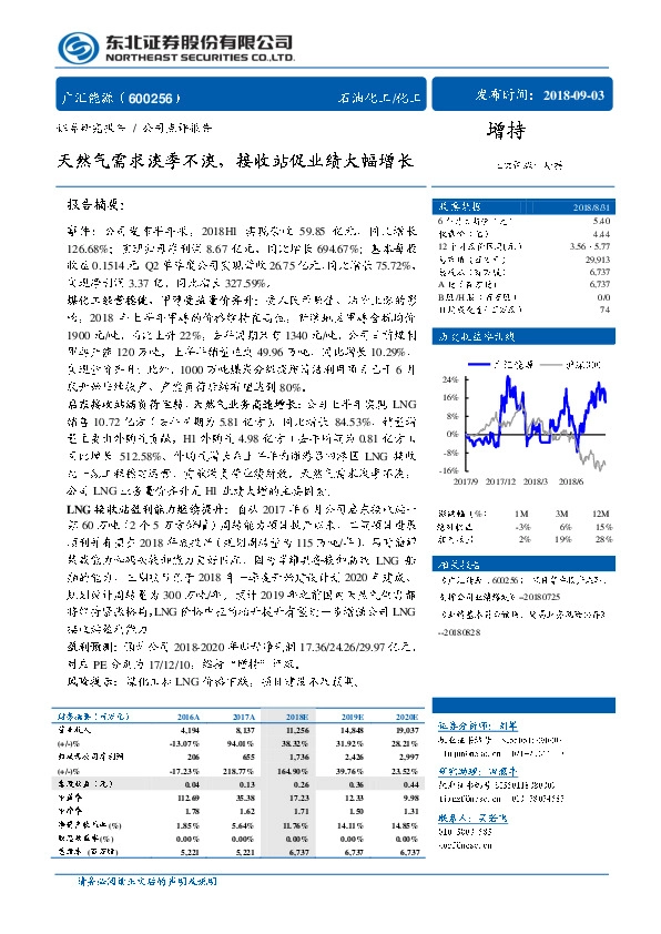 天然气需求淡季不淡，接收站促业绩大幅增长