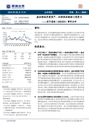 事件点评:盘活物流存量资产,加强供应链核心竞争力
