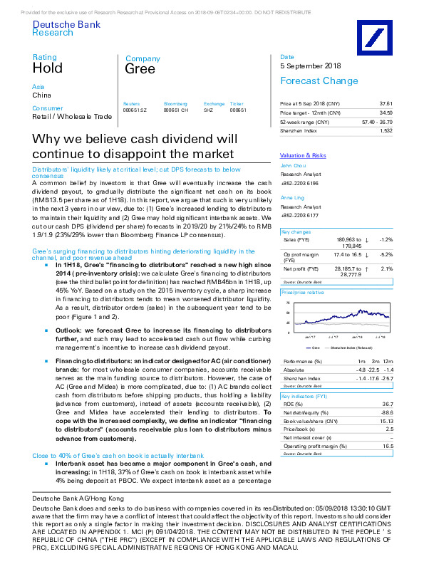 Why we believe cash dividend will continue to disappoint the market