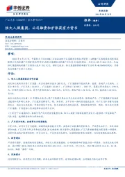 重大事项点评:恒大入股集团,公司融资和扩张获有力背书