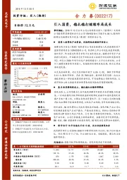 引入国资，稳扎稳打继续布局成长