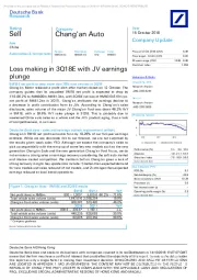 Loss making in 3Q18E with JV earnings plunge