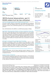3Q18 channel observations: part 4: KUKA orders hurt by low utilization