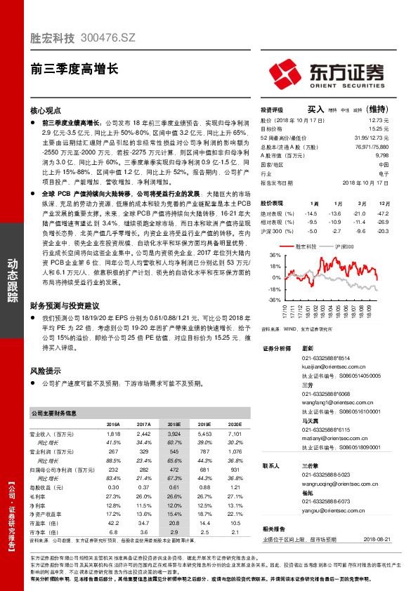 前三季度高增长