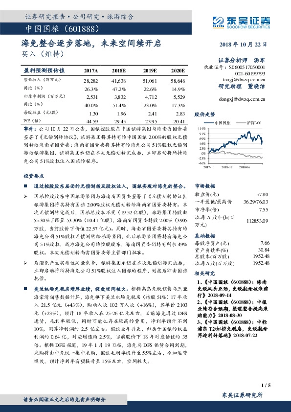 海免整合逐步落地，未来空间续开启