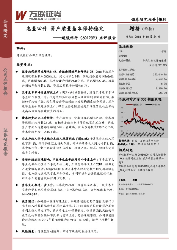 点评报告：息差回升 资产质量基本保持稳定