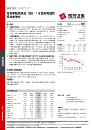 毛利率短期承压，预计19年盈利有望实现稳定增长