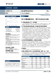 Q3业绩稳健向好，弱市凸显龙头价值