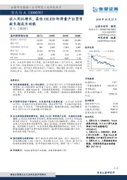 收入同比增长，柔性OLED即将量产出货贡献长期成长动能