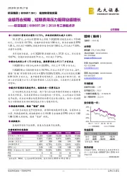 2018年三季报点评：业绩符合预期，短期费用压力阻碍业绩增长