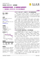 2018年三季报点评：业绩增速有所放缓，Q3盈利能力呈现回升