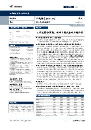 2018年三季报点评：三季报符合预期，新项目新成长助力新阶段