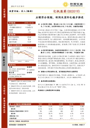 业绩符合预期，制剂及国际化稳步推进