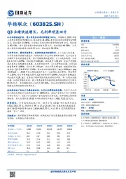 Q3业绩快速增长，毛利率明显回升