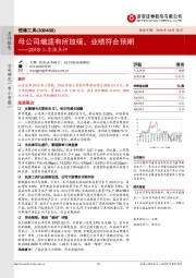 2018三季报点评：母公司增速有所放缓，业绩符合预期