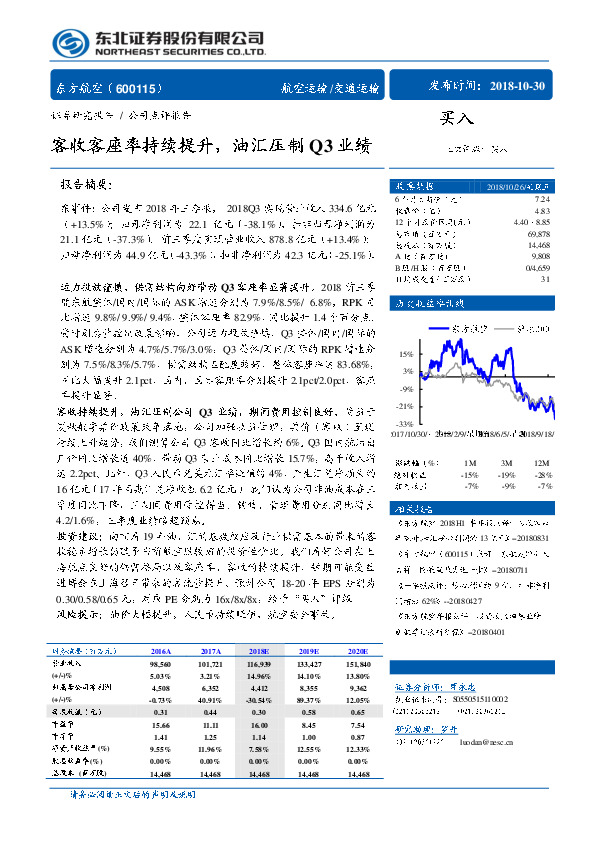 客收客座率持续提升，油汇压制Q3业绩